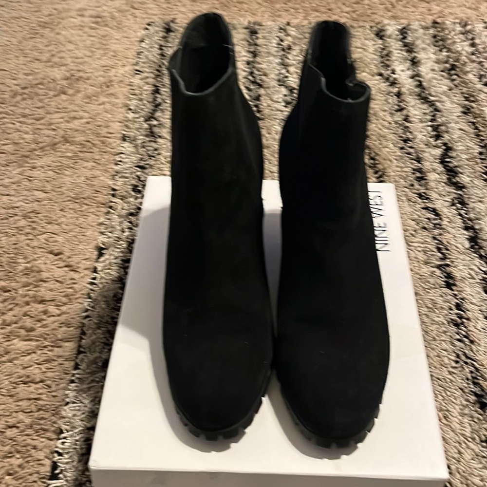 Steve Madden suede wedge booties